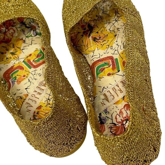 American Eagle Metallic Gold Woven Flats • Size 7 • NWOT - Picture 7 of 13